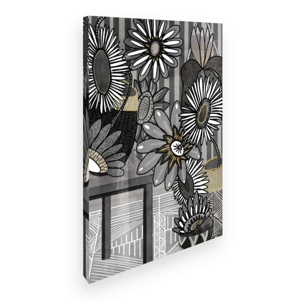Toile Fleurs abstraites