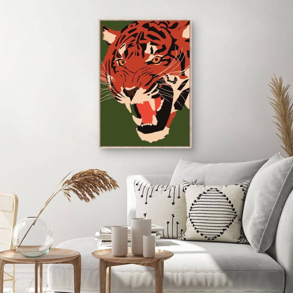 Tableau Tigre rugissant