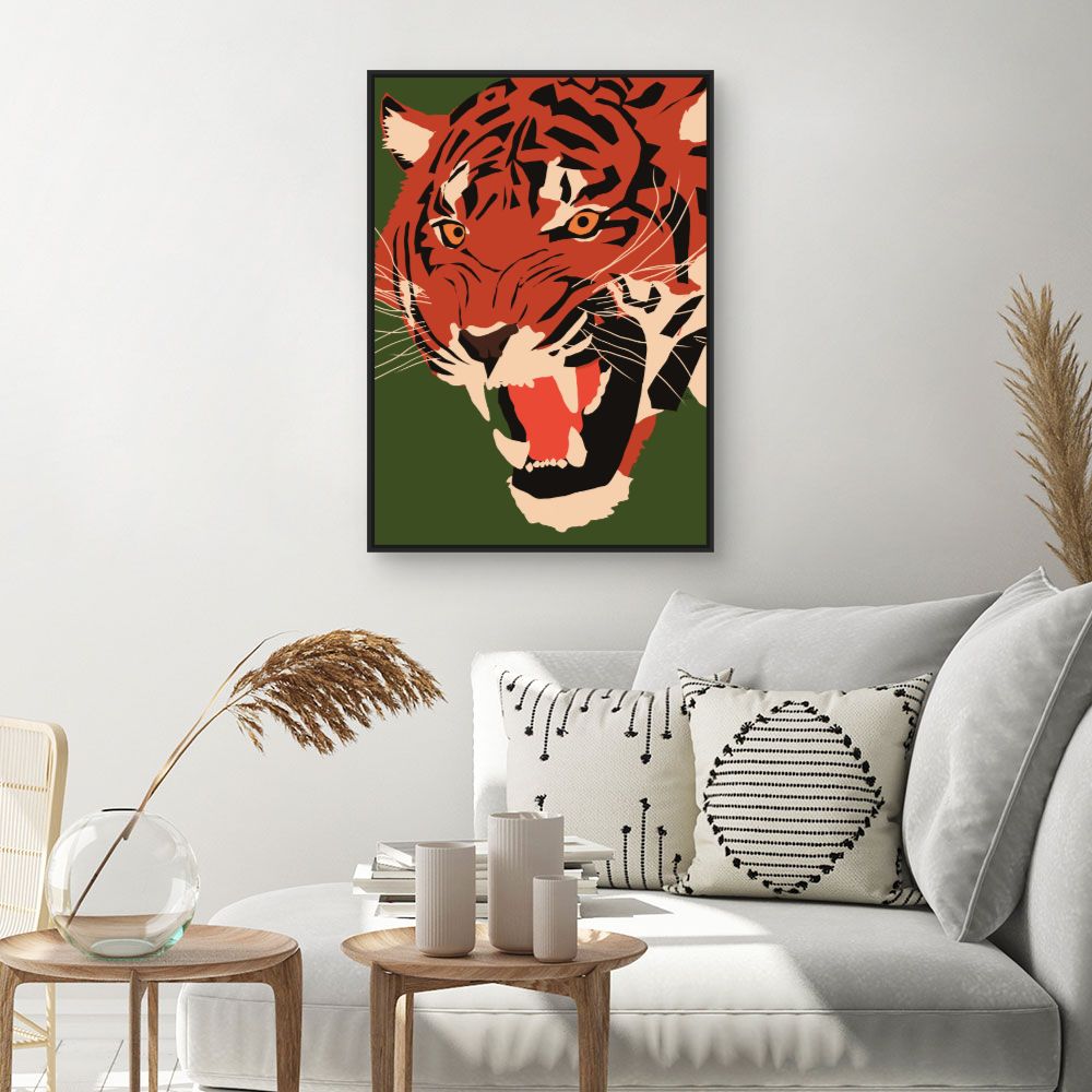 Tableau Tigre rugissant