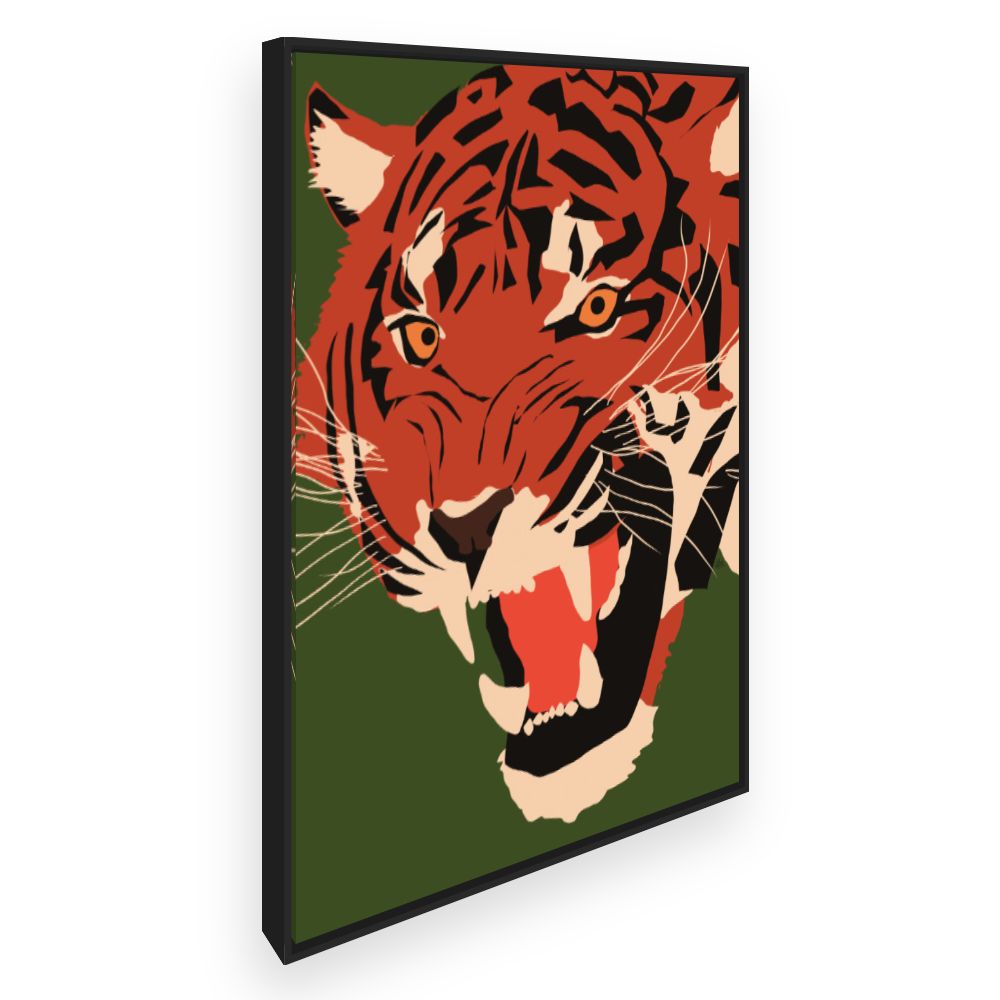 Toile Tigre rugissant