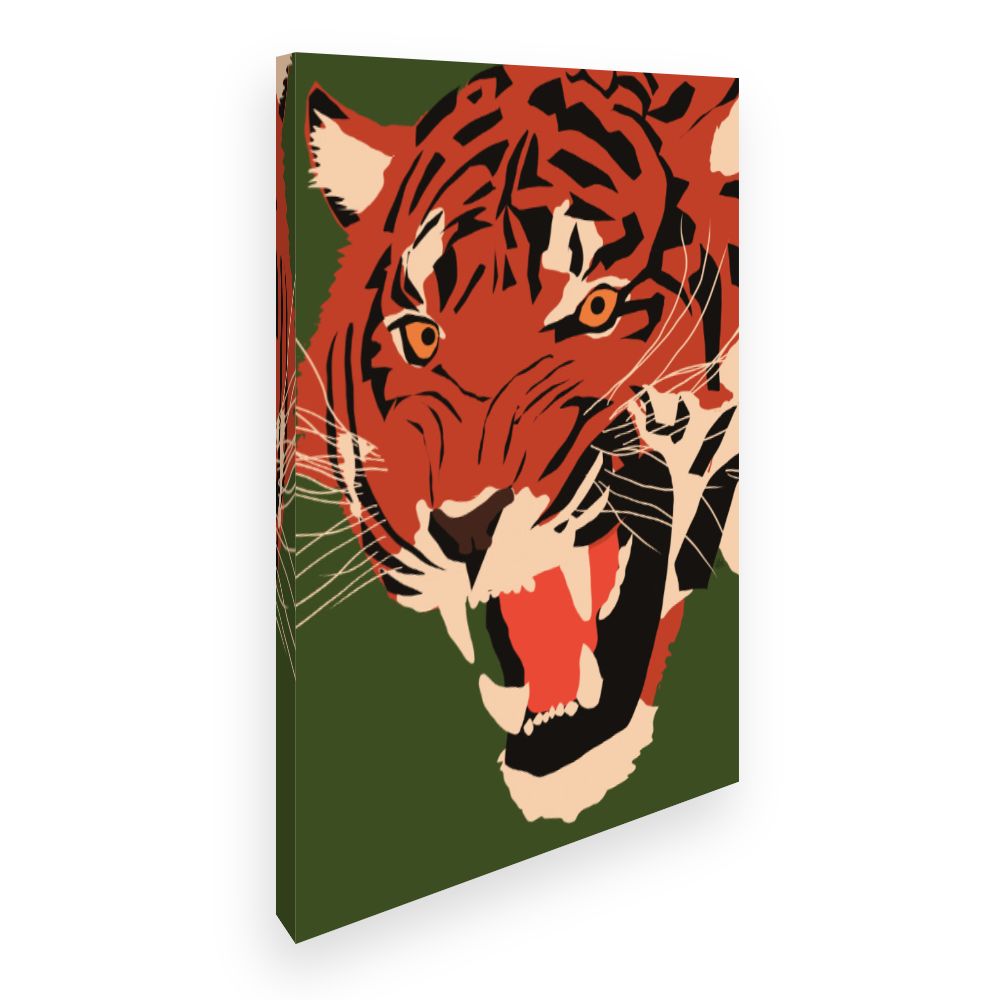 Toile Tigre rugissant
