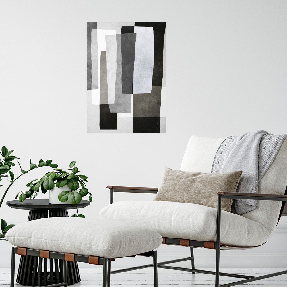 Affiche Formes abstraites superposées