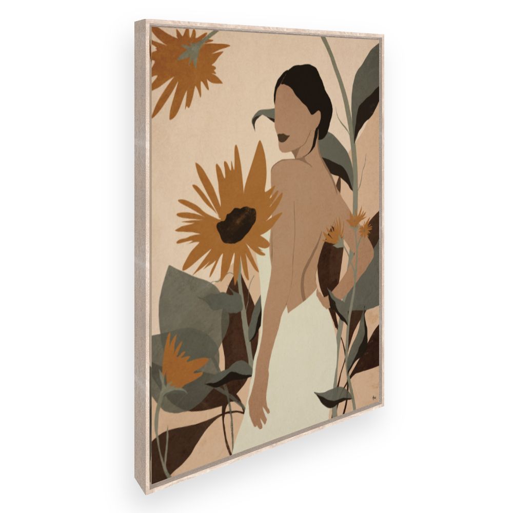 Toile Femme fleurs élégantes