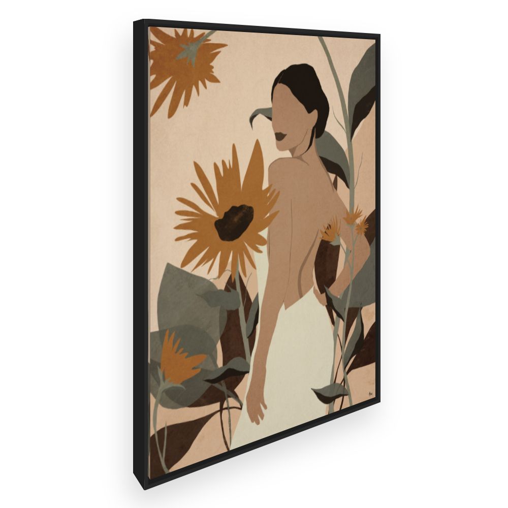 Toile Femme fleurs élégantes