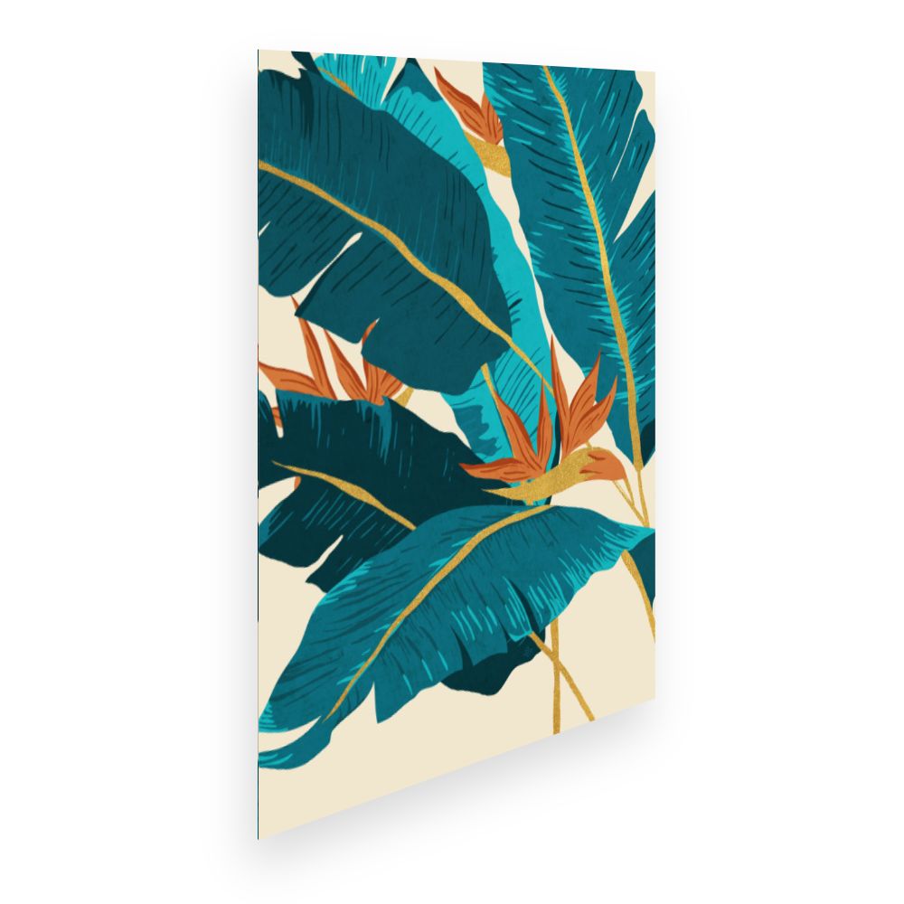 Affiche Feuilles exotiques vibrantes