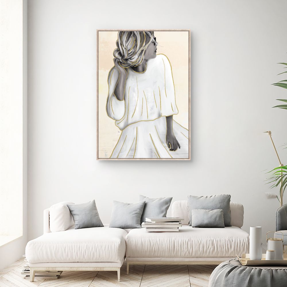 Tableau Silhouette élégante assise