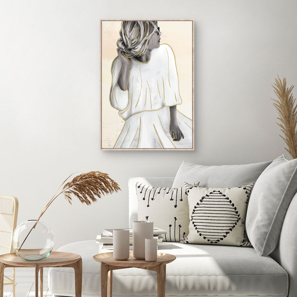 Tableau Silhouette élégante assise