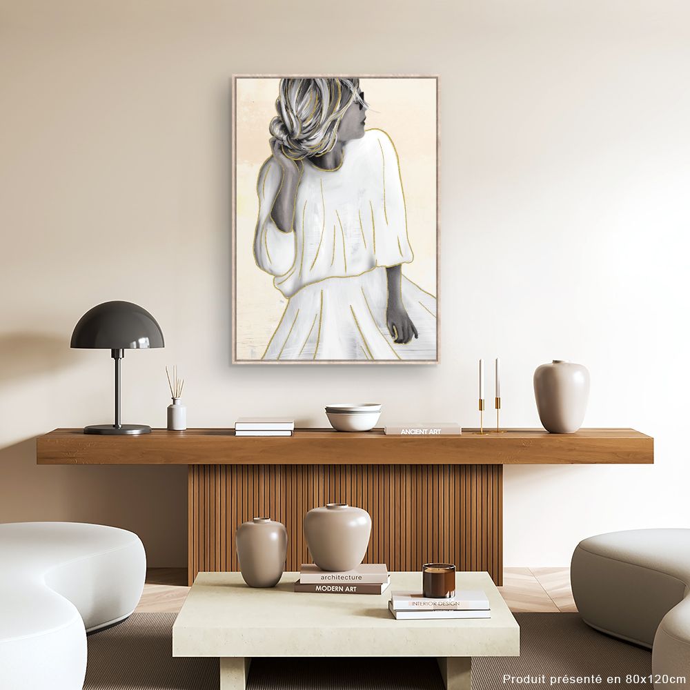 Tableau Silhouette élégante assise
