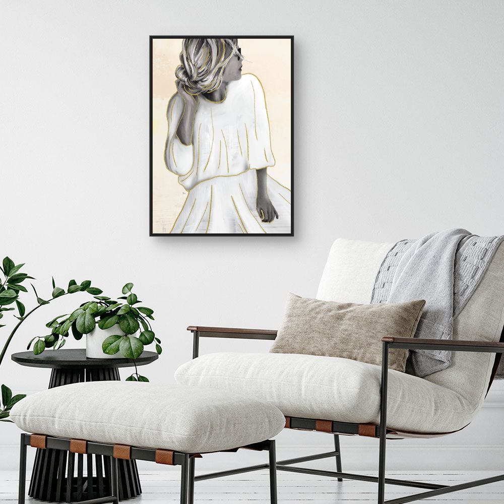 Tableau Silhouette élégante assise