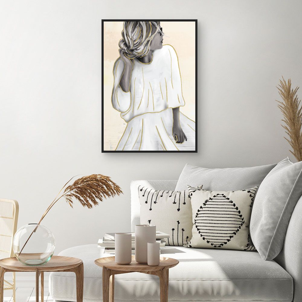 Tableau Silhouette élégante assise