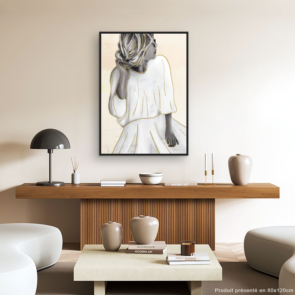Tableau Silhouette élégante assise