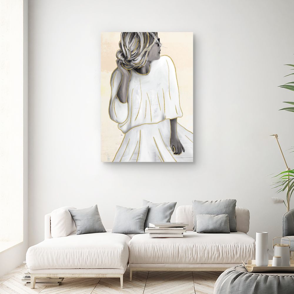 Tableau Silhouette élégante assise