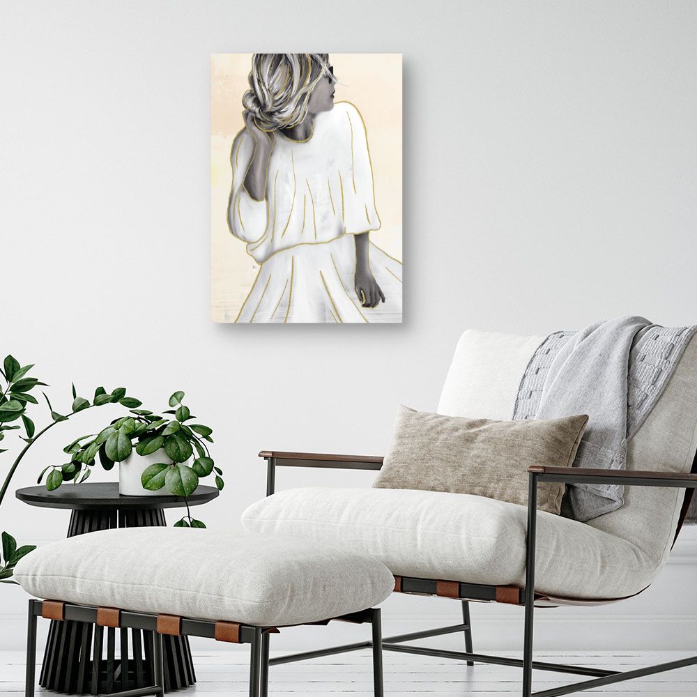 Tableau Silhouette élégante assise