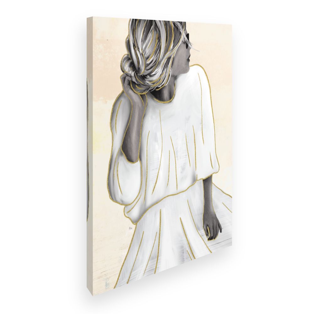 Toile Silhouette élégante assise