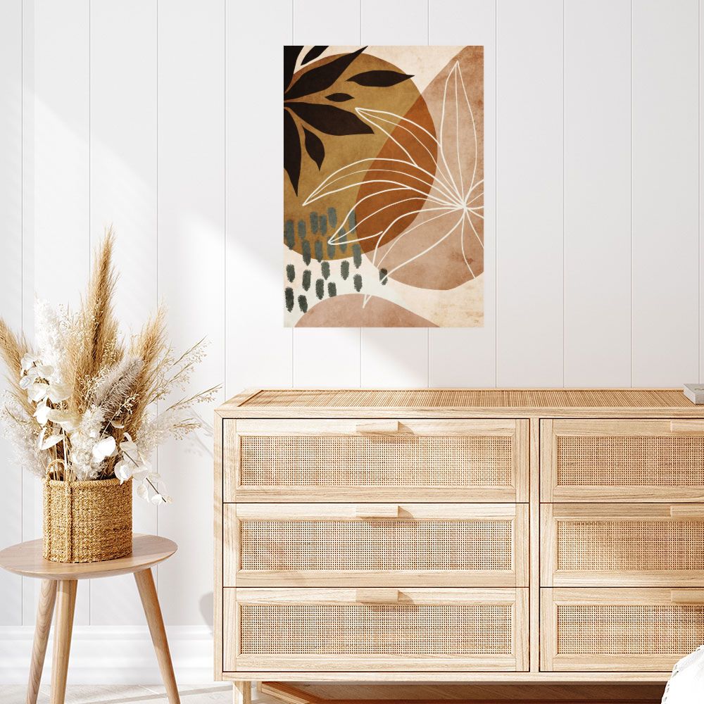 Affiche Feuilles artistiques élégantes