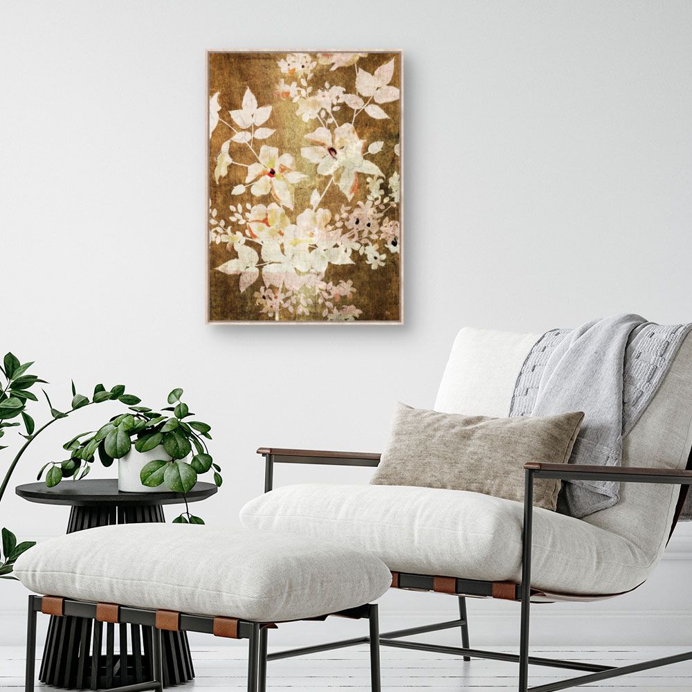 Tableau Fleurs douces rétro
