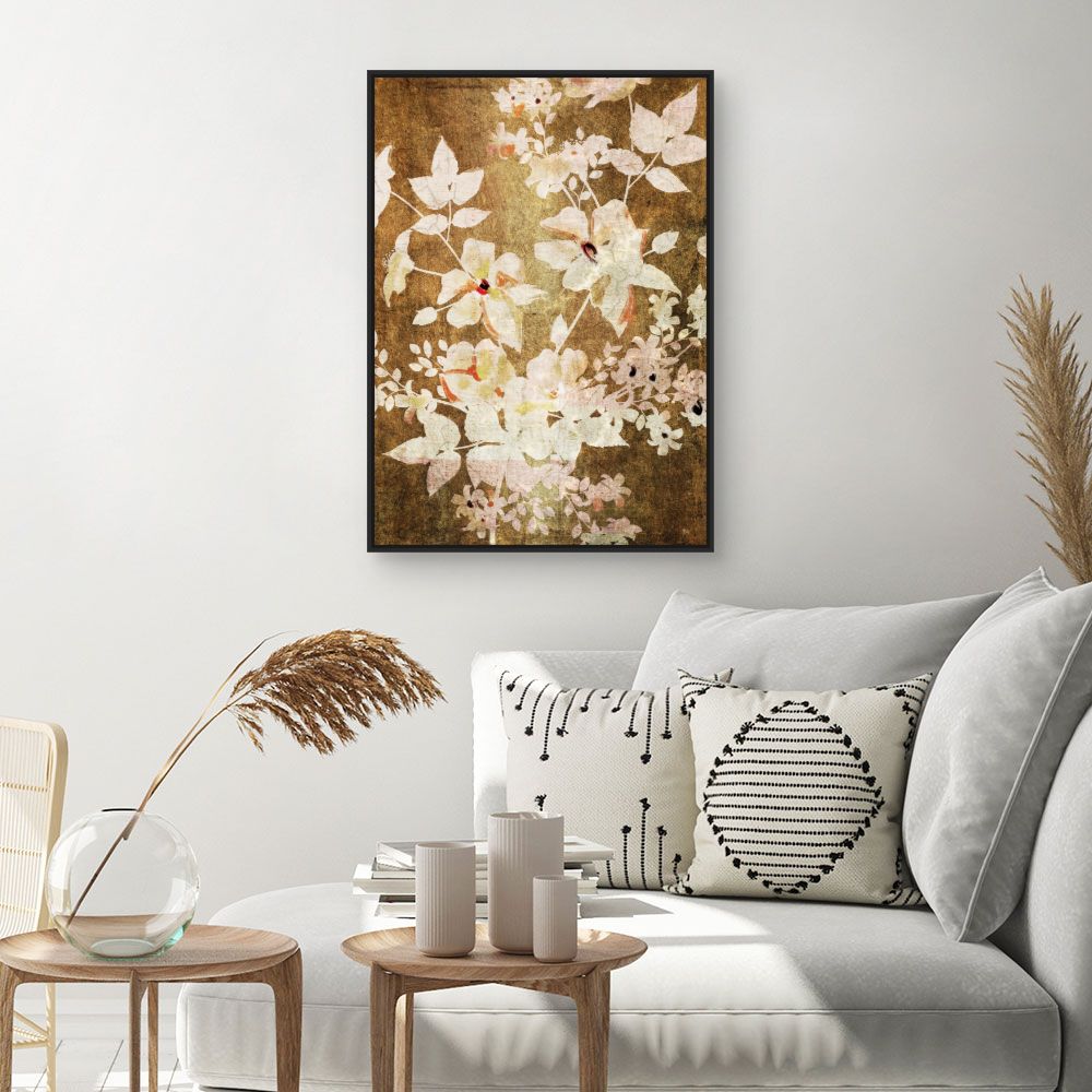 Tableau Fleurs douces rétro