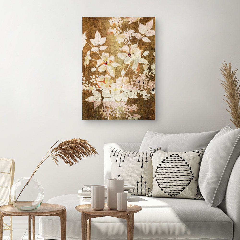 Tableau Fleurs douces rétro