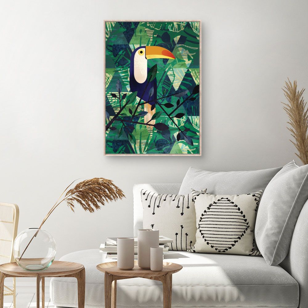 Tableau Toucan exotique vibrant