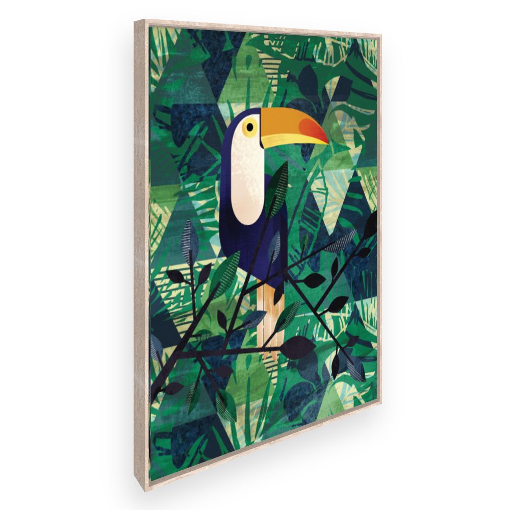 Toile Toucan exotique vibrant