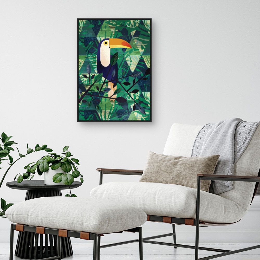 Tableau Toucan exotique vibrant