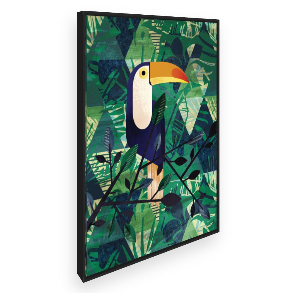 Toile Toucan exotique vibrant
