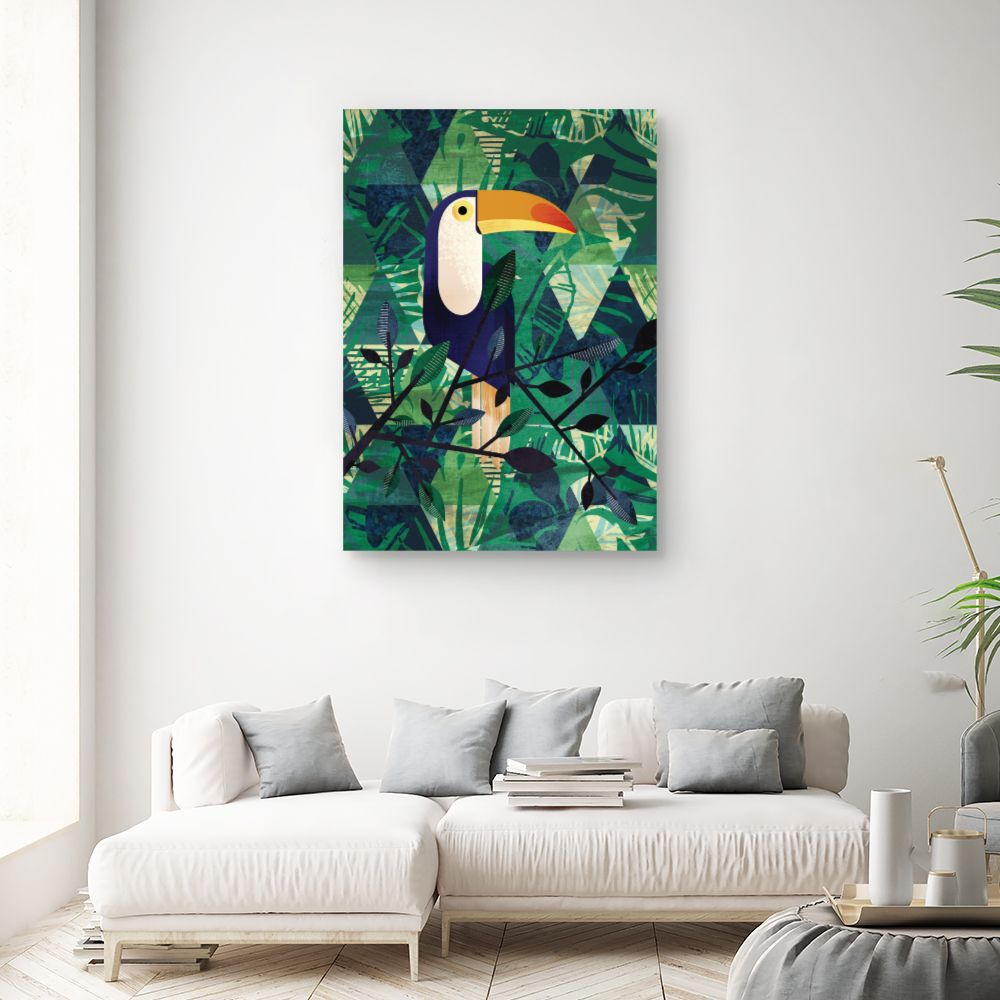 Tableau Toucan exotique vibrant