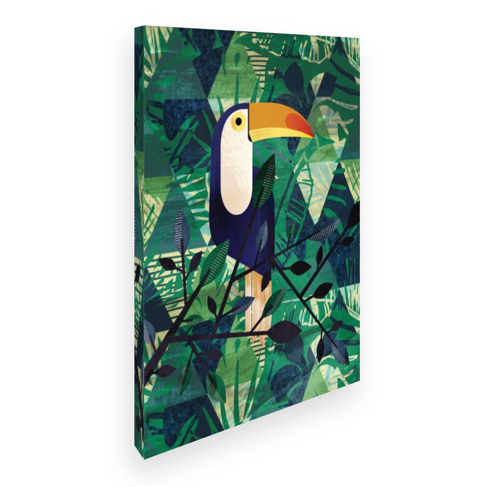Toile Toucan exotique vibrant