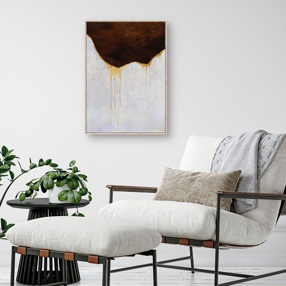 Tableau Effet doré craquelé