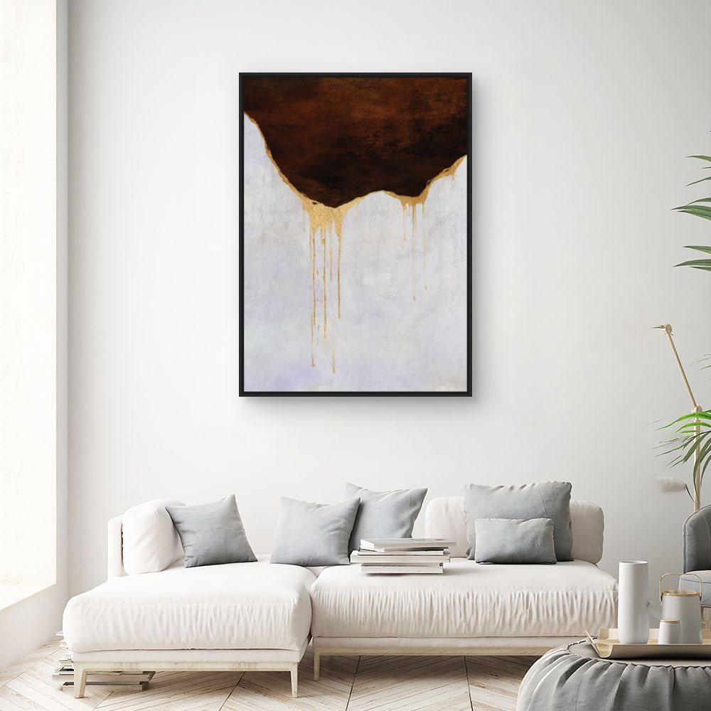 Tableau Effet doré craquelé