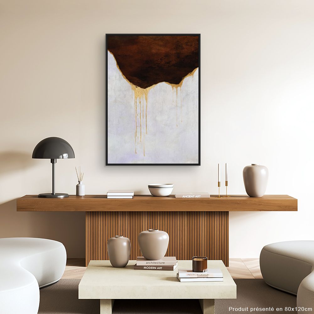 Tableau Effet doré craquelé