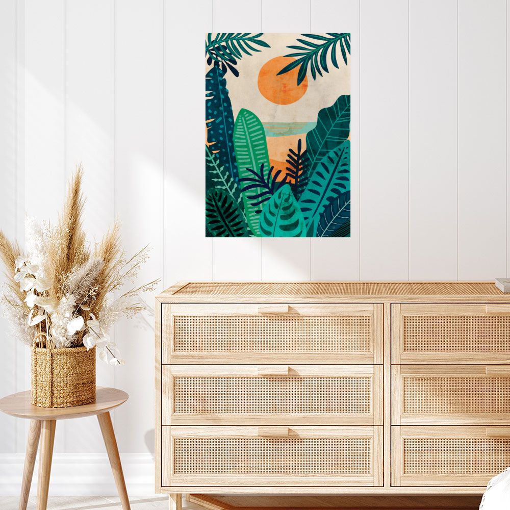Affiche Paysage tropical vibrant