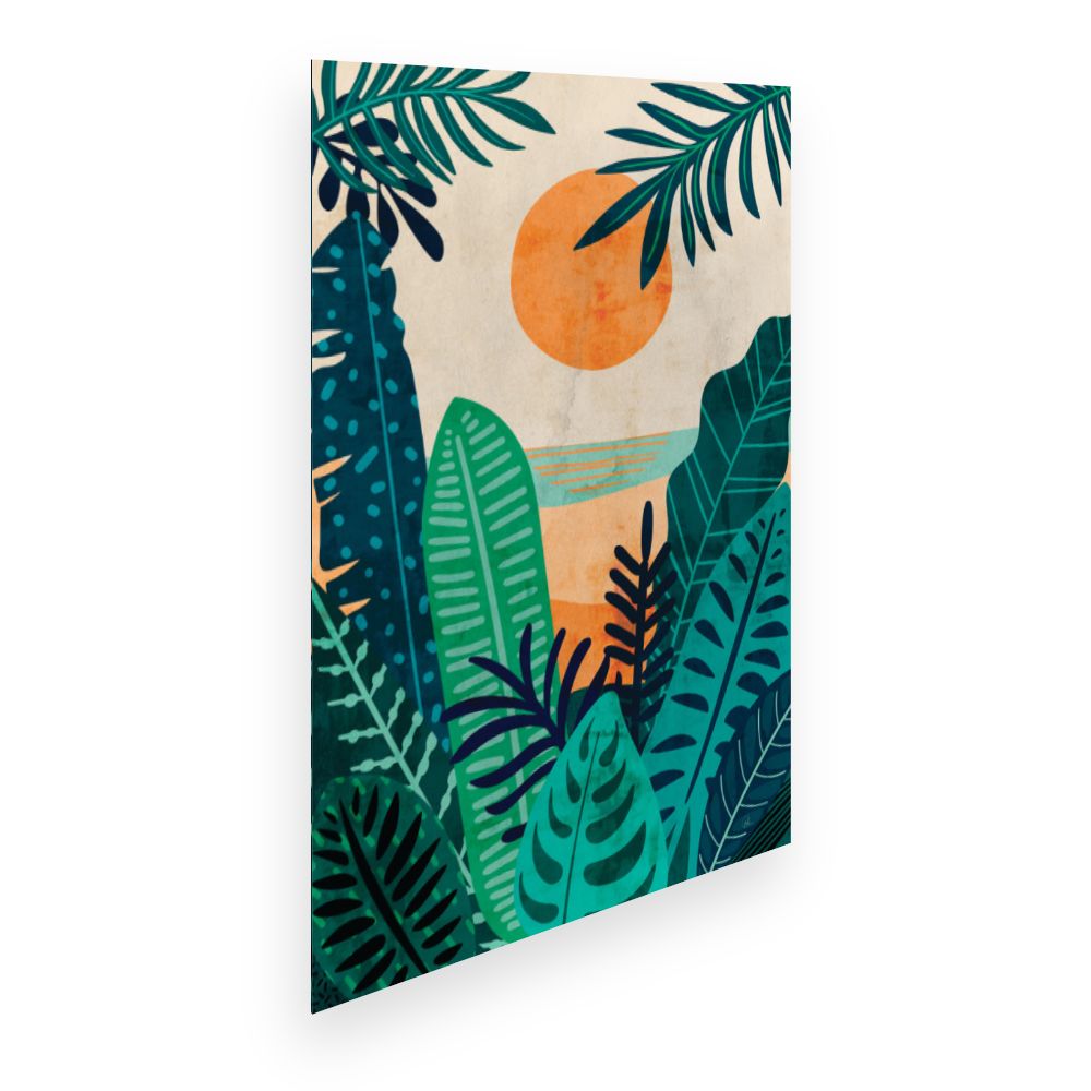 Affiche Paysage tropical vibrant