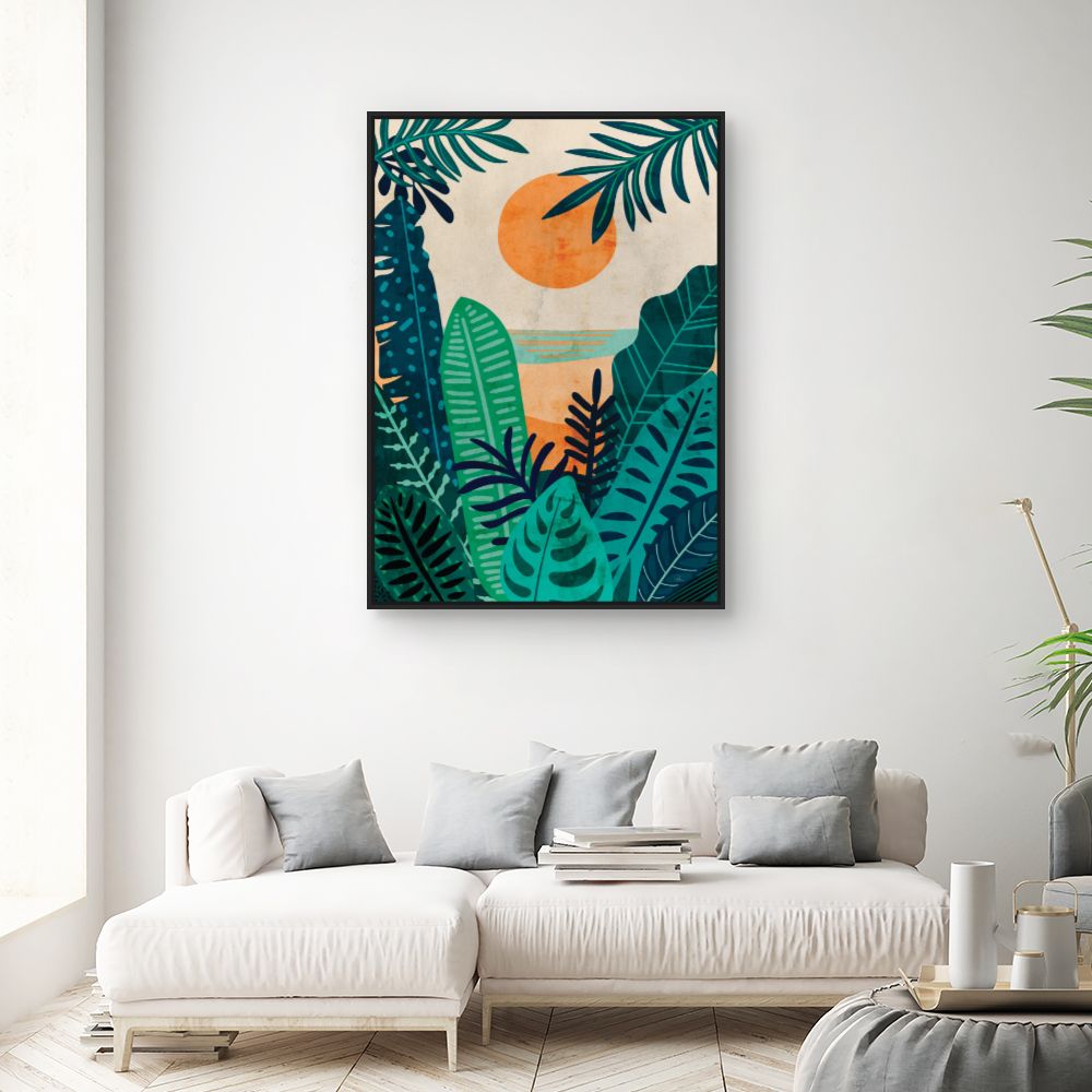 Tableau Jardin exotique