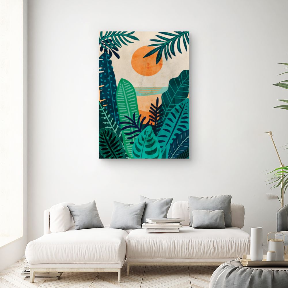 Tableau Jardin exotique