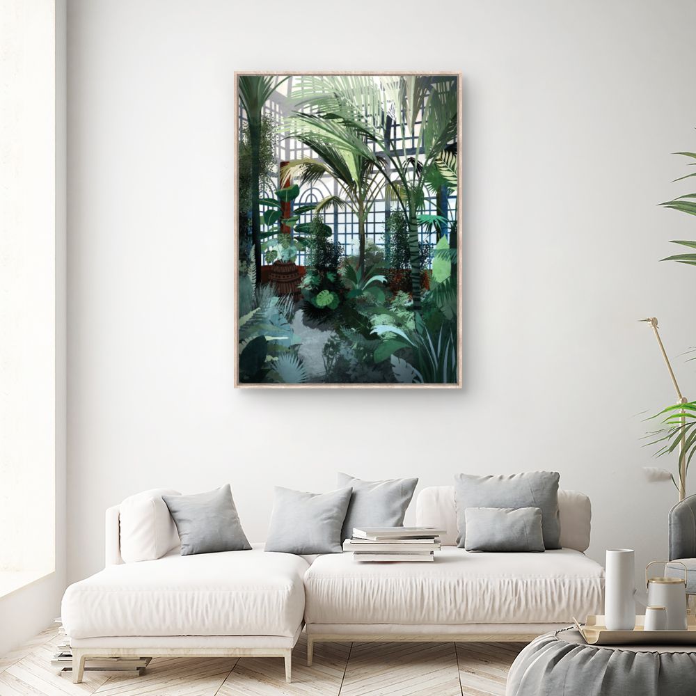 Tableau Palmeraie lumineuse