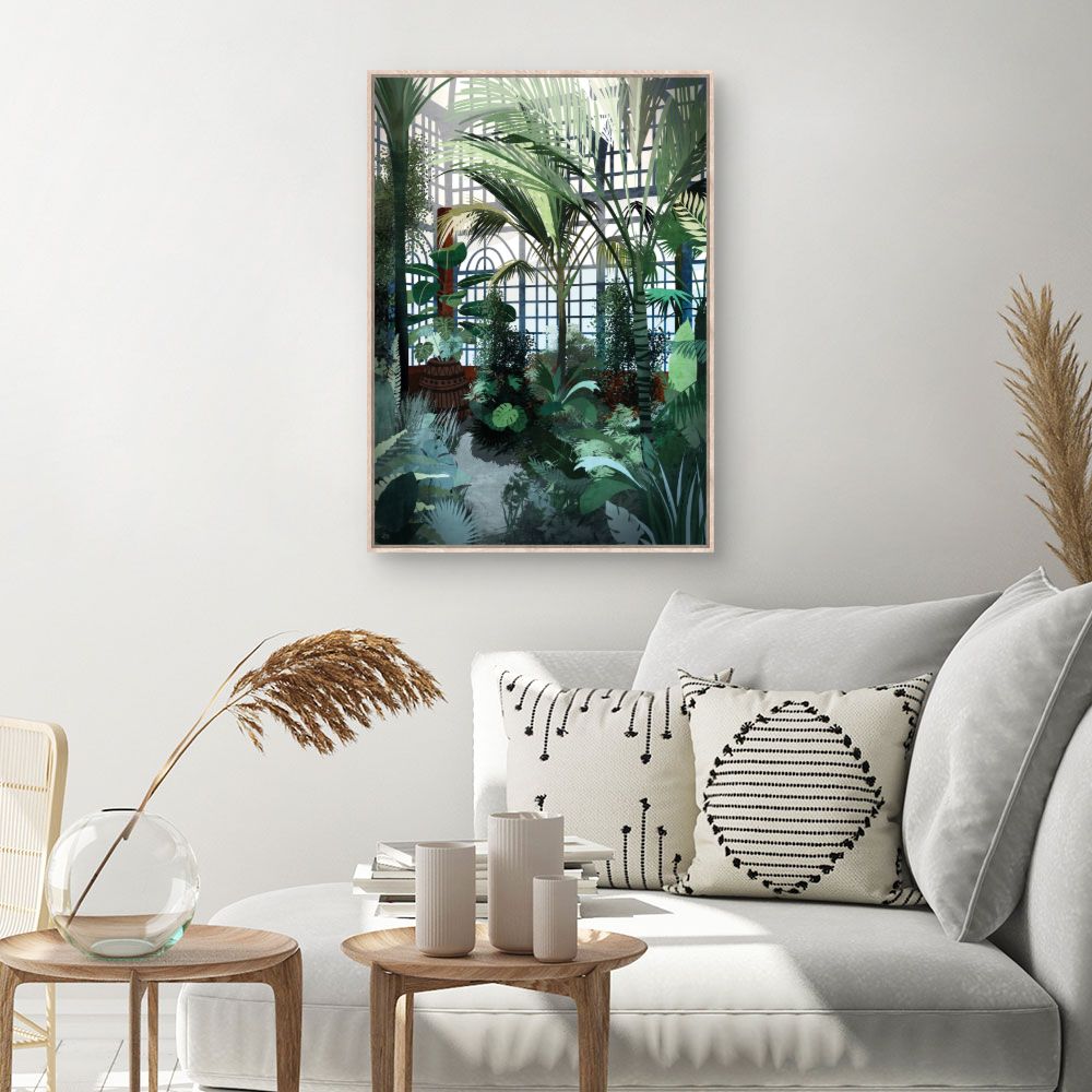 Tableau Palmeraie lumineuse