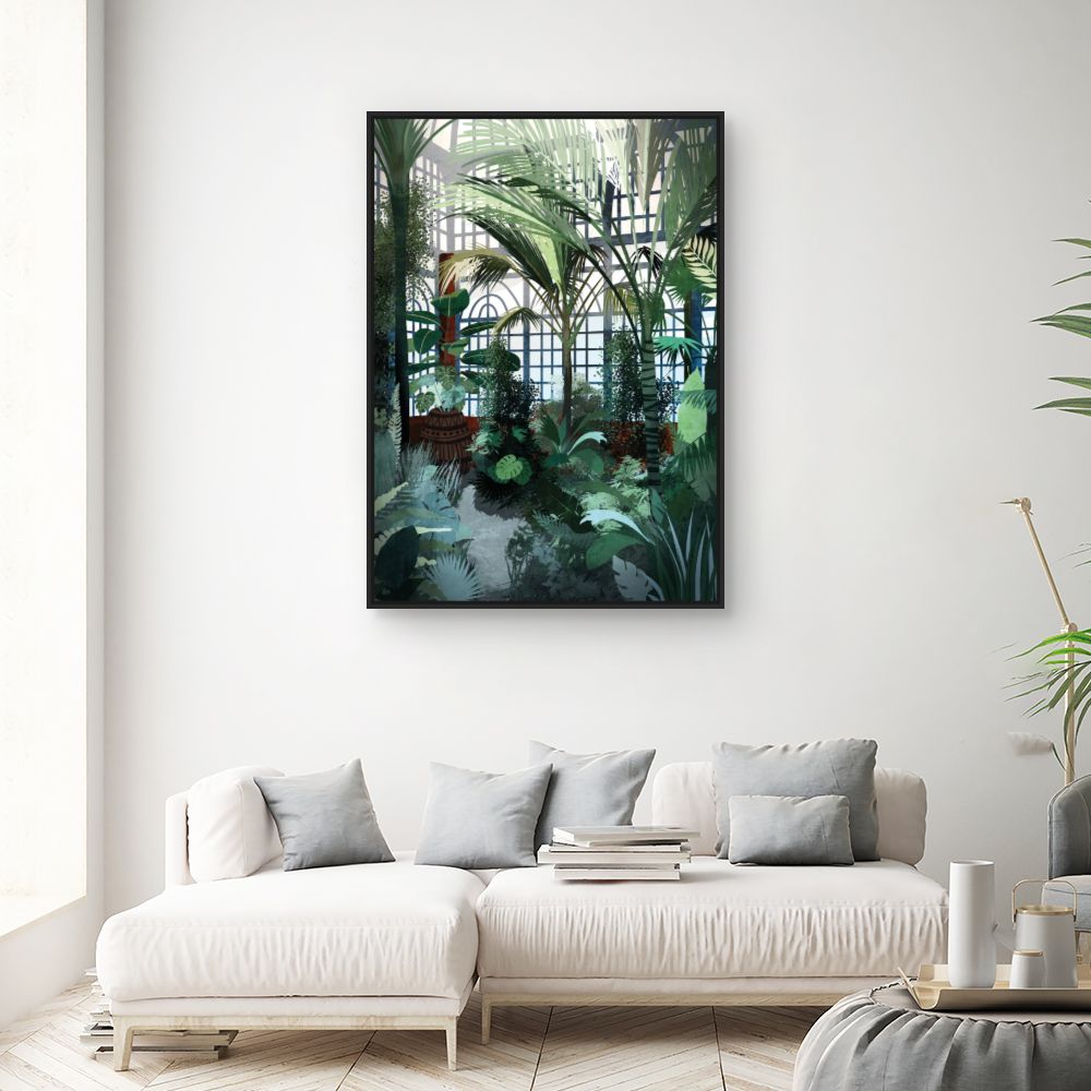 Tableau Palmeraie lumineuse