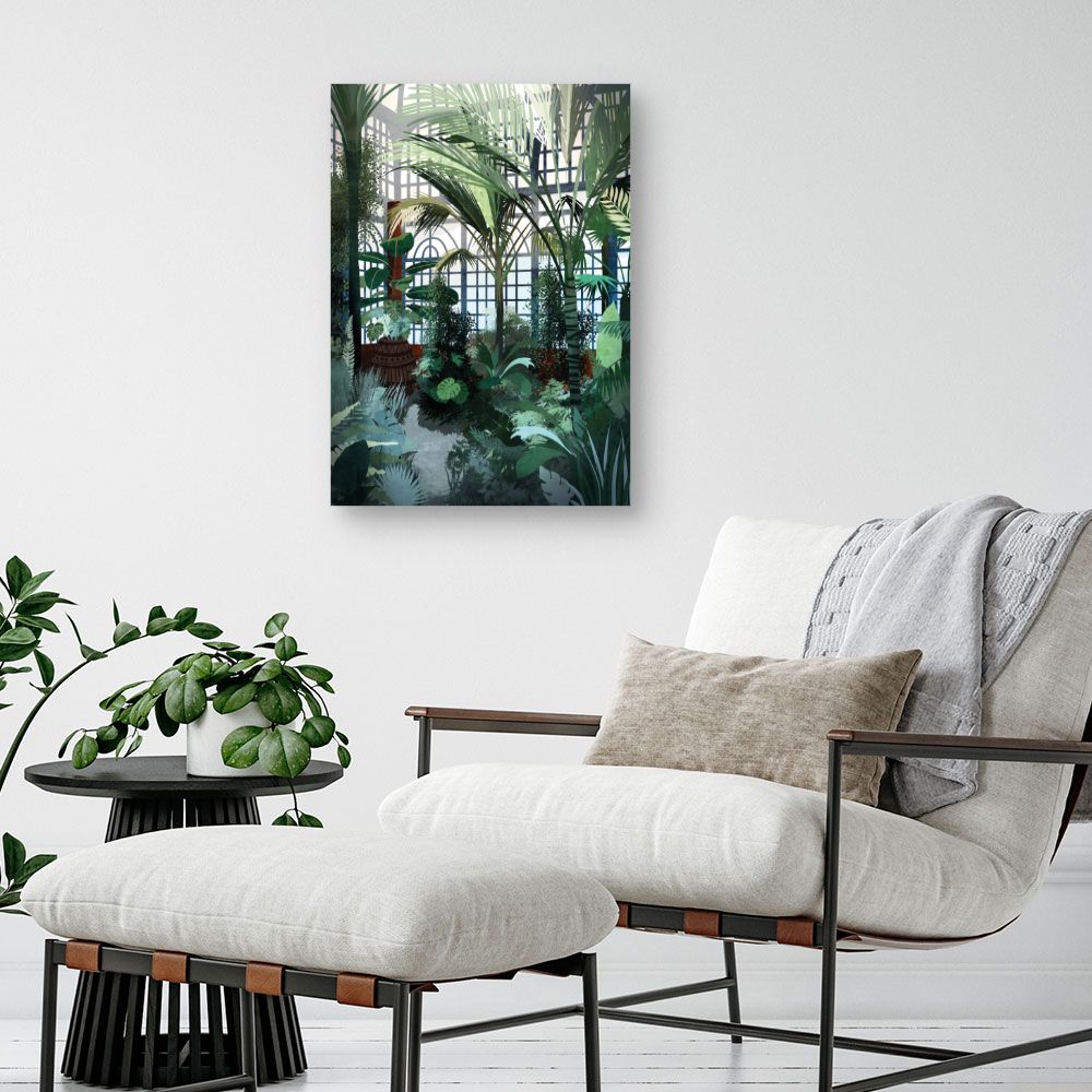 Tableau Palmeraie lumineuse