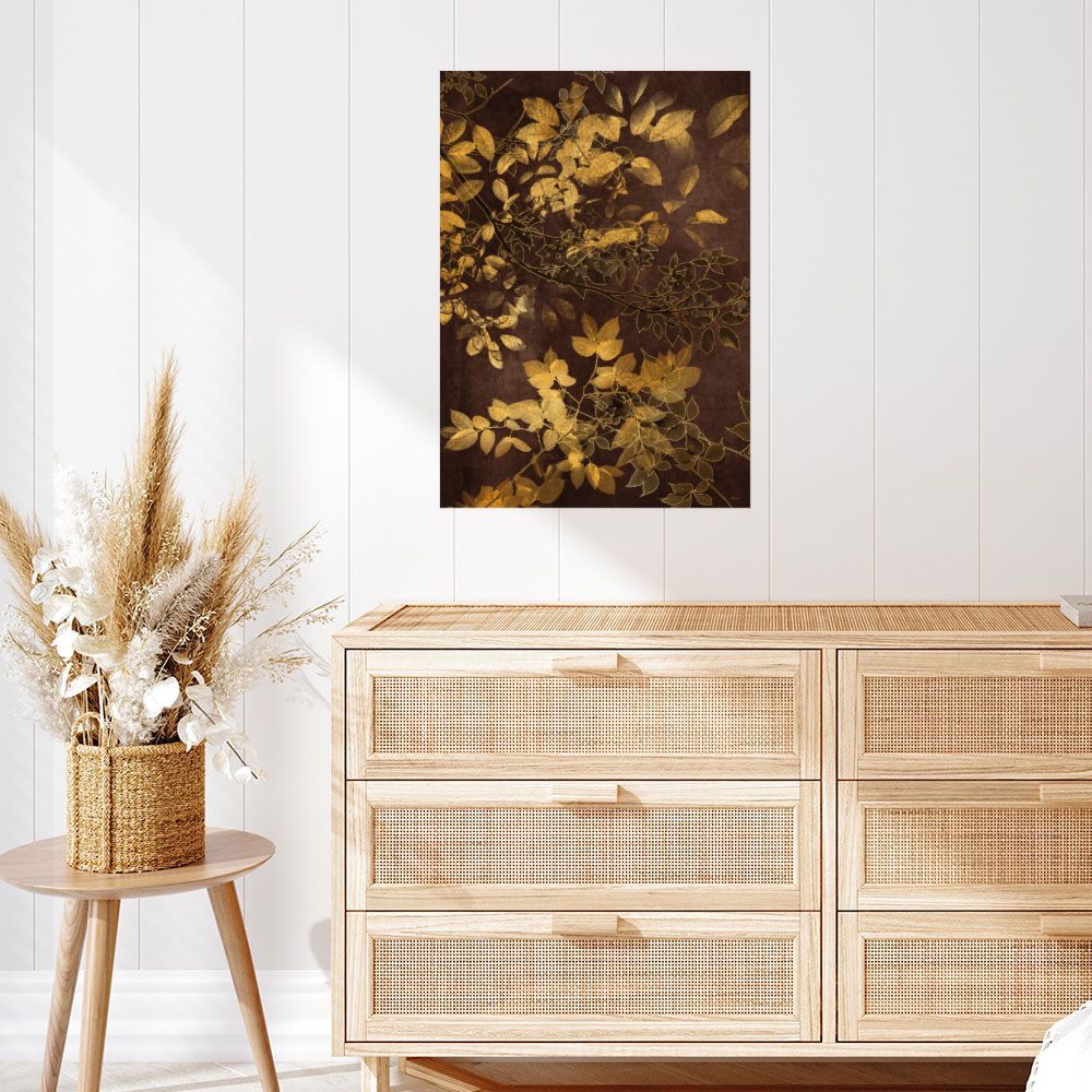 Affiche Feuilles dorées élégantes