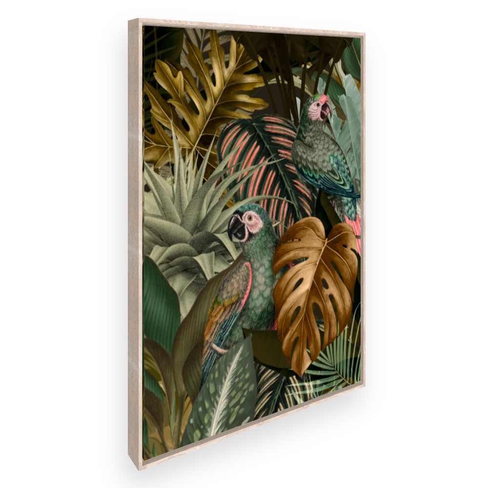 Toile Perroquets exotiques jungle