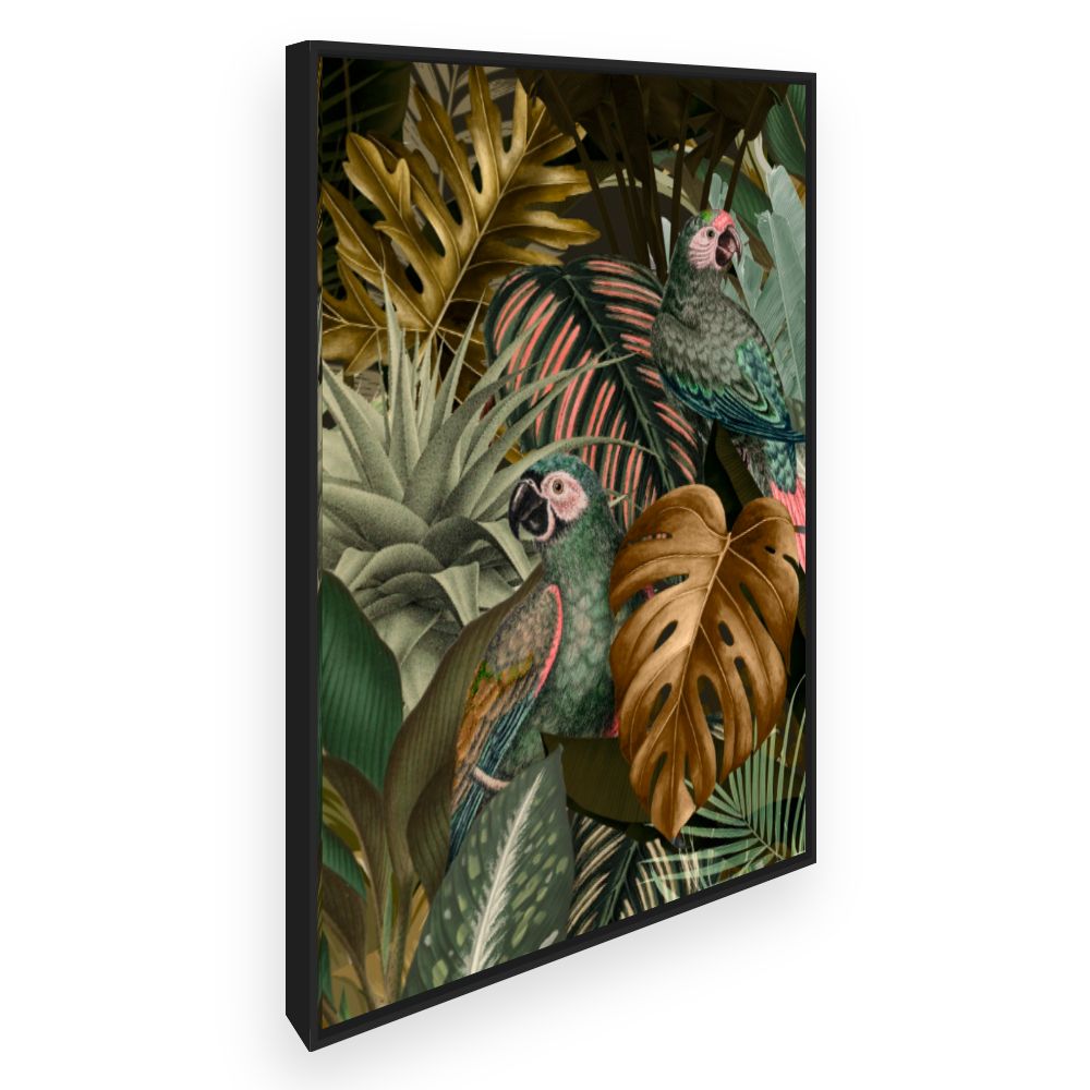 Toile Perroquets exotiques jungle
