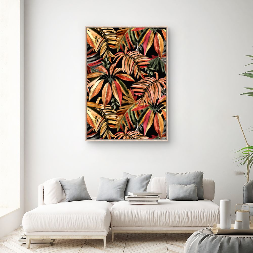 Tableau Feuillage exotique vibrant
