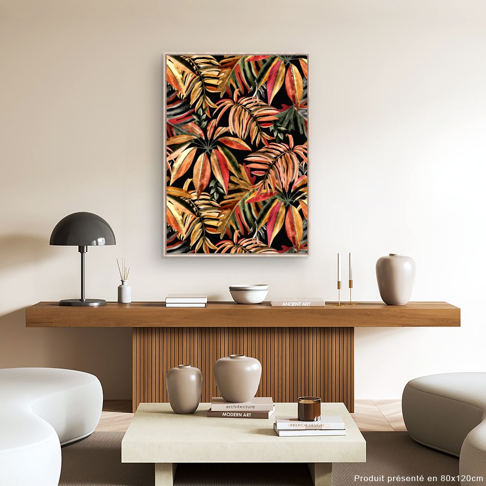 Tableau Feuillage exotique vibrant