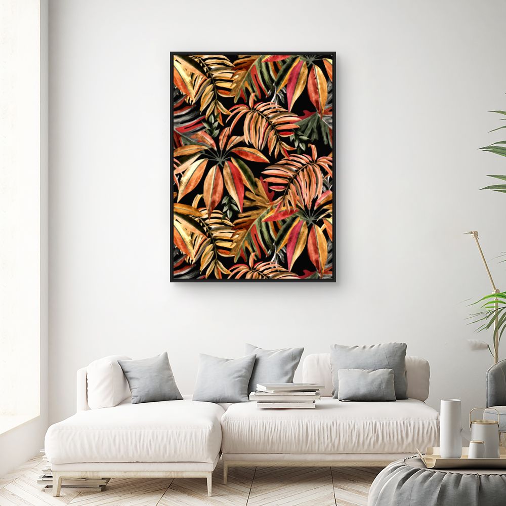 Tableau Feuillage exotique vibrant