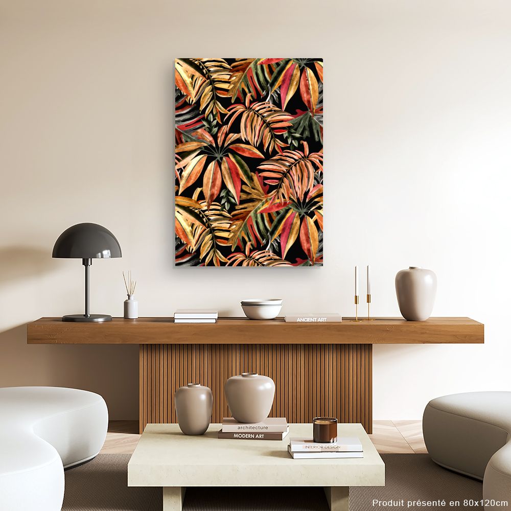 Tableau Feuillage exotique vibrant