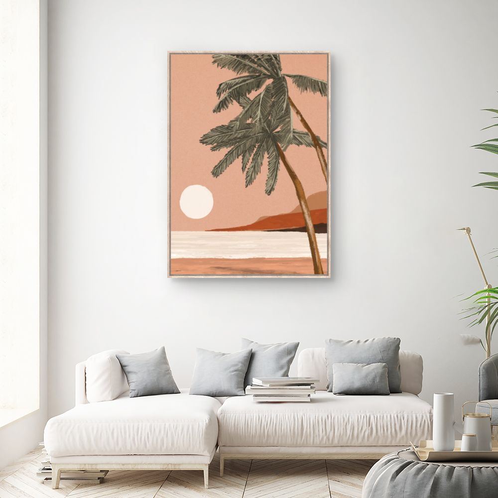 Tableau Palmiers au couchant