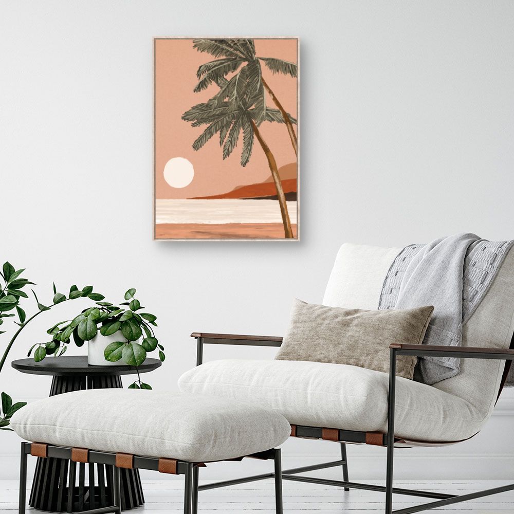 Tableau Palmiers au couchant