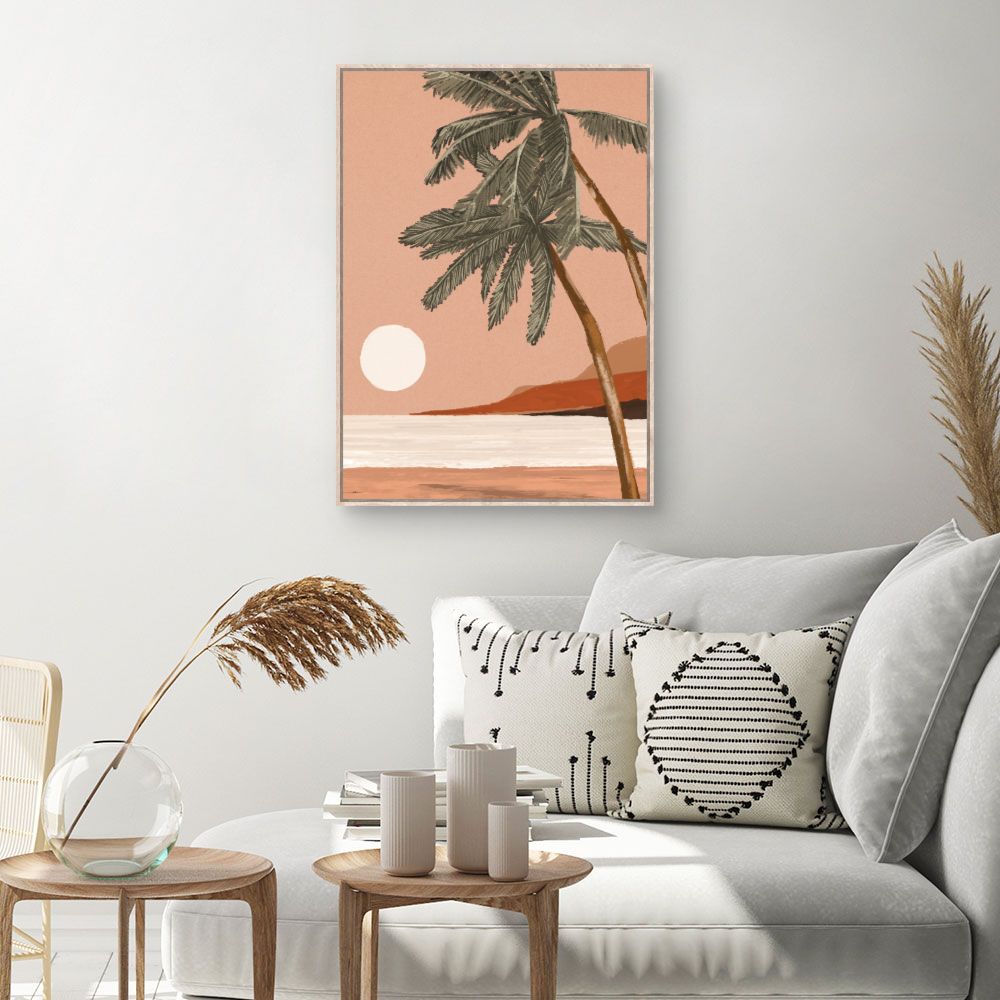 Tableau Palmiers au couchant