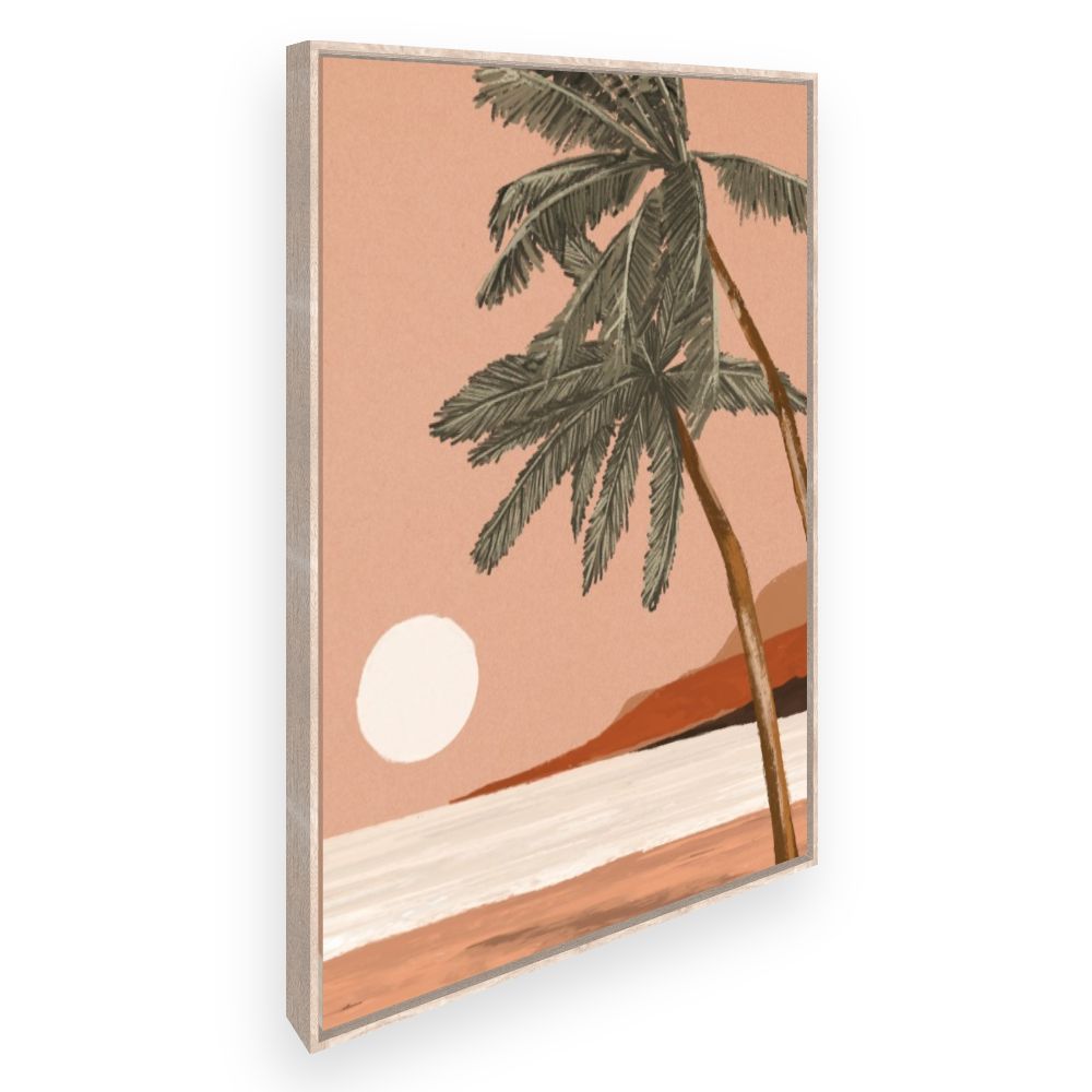 Toile Palmiers au couchant